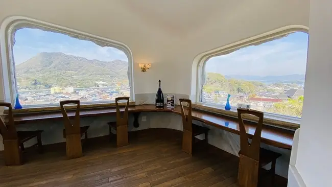 未来心の丘 カフェ・クオーレ 店内から見える風景