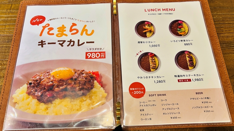 高知市「ルーとライス」カレー ランチ 女性に人気のお店 帯屋町公園北側