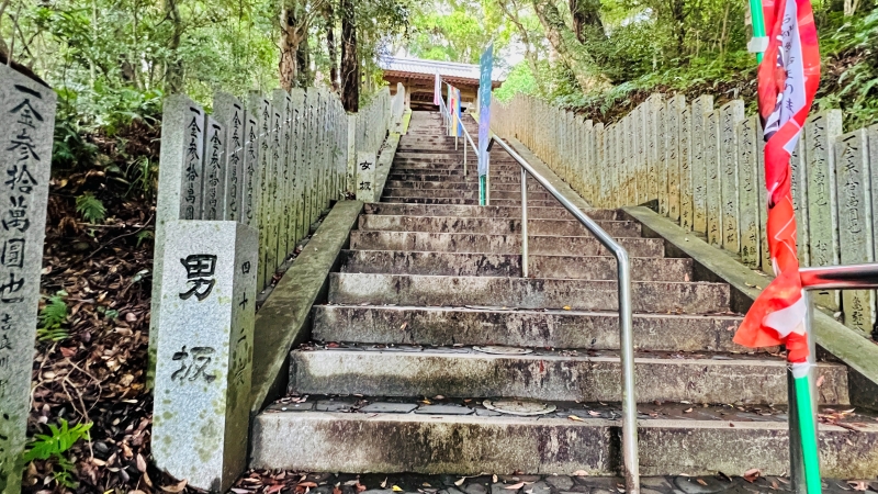 室戸市にあるお寺 「金剛頂寺 26番札所」 厄落とし階段もあります。