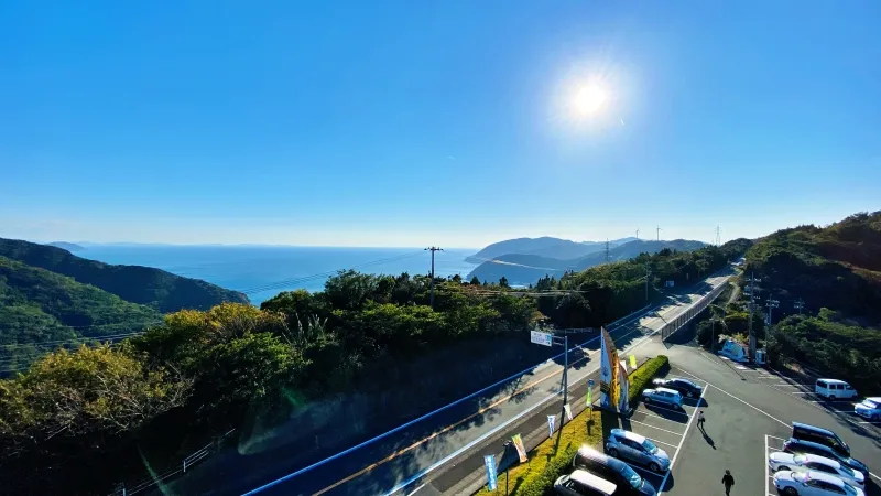 道の駅 伊方きらら館 名産のみかんが豊富 展望台からの景色と佐田岬半島