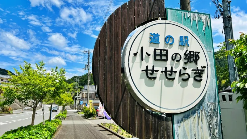 道の駅小田の郷せせらぎ たらいうどん・ブルーベリーアイスが人気