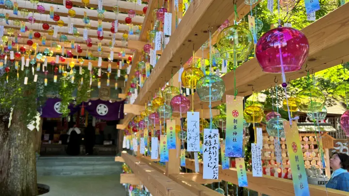 朝峯神社 風鈴の音色が心地良く癒されます。安産子授けパワースポット