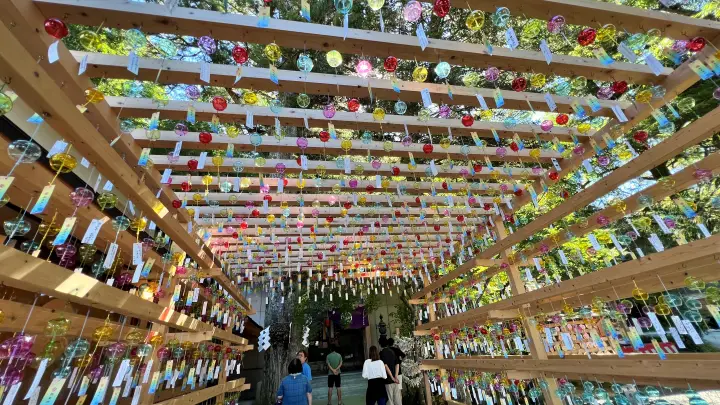 朝峯神社 風鈴の音色が心地良く癒されます。安産子授けパワースポット