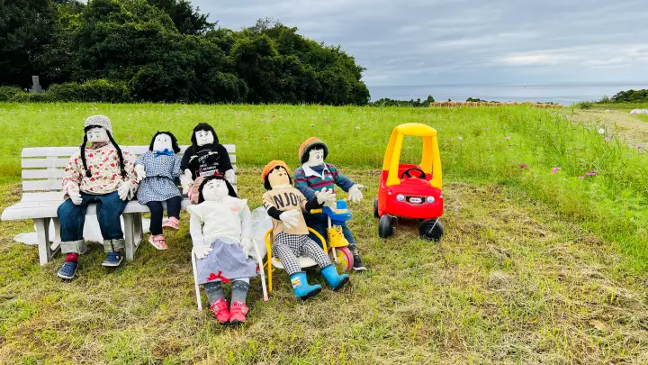 奈半利町 コスモス畑と海とカカシを見に秋のドライブ