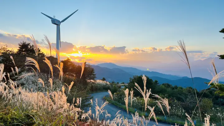 オートバイ神社 高知県「ゆとりすとパークおおとよ」秋のドライブ 夕陽も星空もキレイ