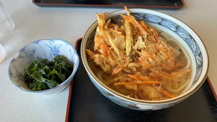 鹿水庵 かき揚げうどん