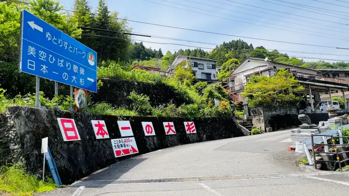 杉の大杉 アクセス 国道32号線からの入り口