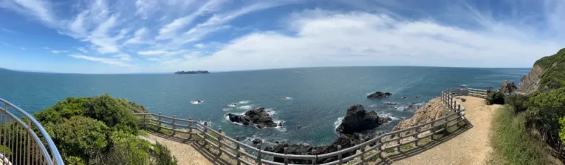 かもだ岬 灯台からのパノラマ写真
