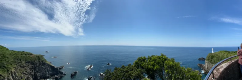 足摺岬 展望台から見るパノラマの風景