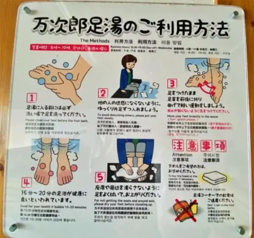 万次郎足湯 利用ルール
