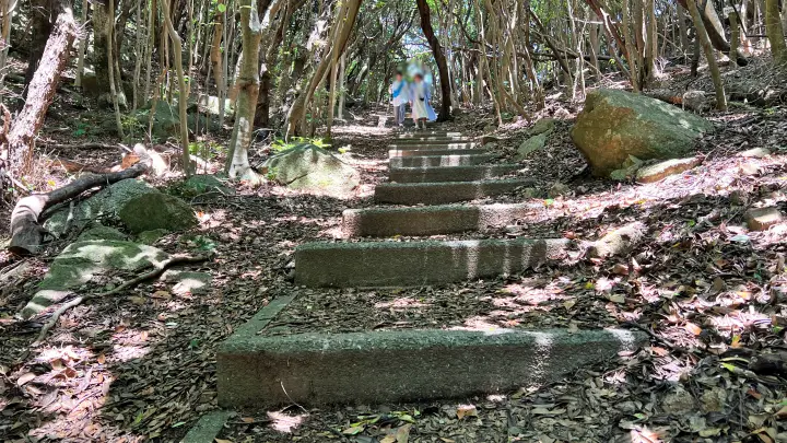 竜宮神社へ続く階段