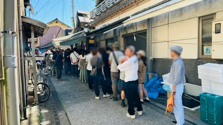 メジカの新子を求め人気店では長蛇の列