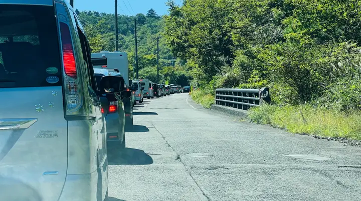 シルバーウイークの四国カルスト天狗高原へ続く渋滞